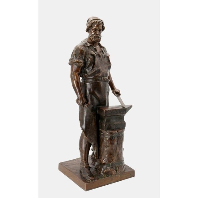 Wilhelm Albermann, The Blacksmith of Solingen, 1895, Zinc For Sale - Image 5 of 8