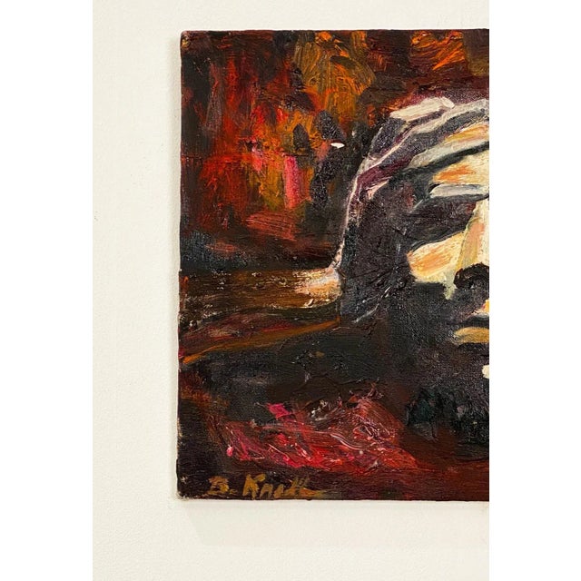 American Study of a Face, Oil on Canvas For Sale - Image 3 of 6