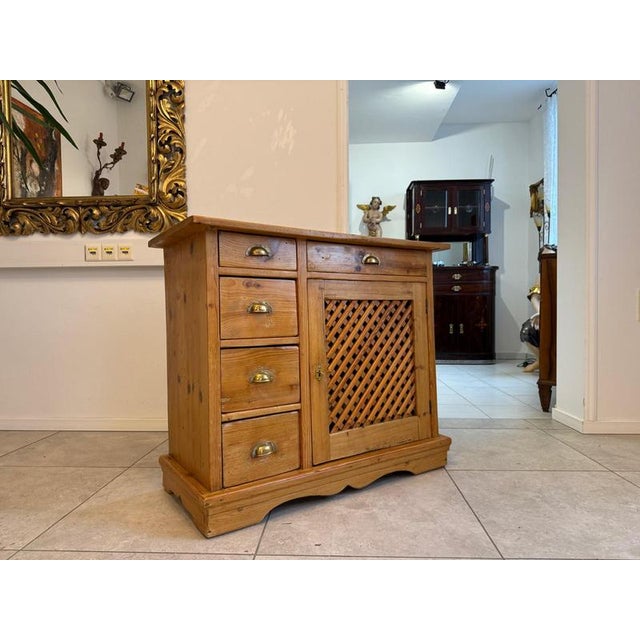 Antique Rustic Farmhouse Bread Cupboard, 1890s For Sale - Image 5 of 12