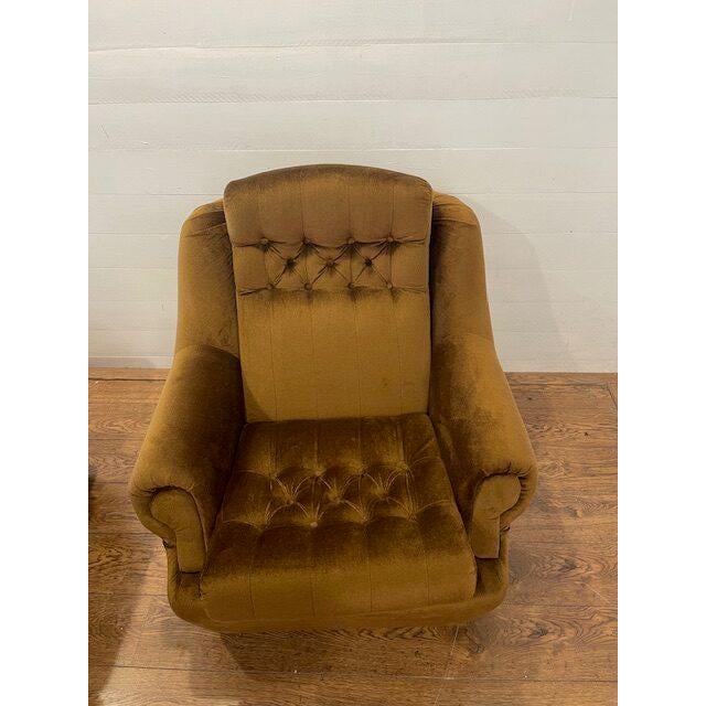 Vintage Polystyrene Golden Brown Seating by Tatra Nabytok, 1960, Set of 3 For Sale - Image 17 of 18
