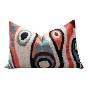 Handmade Multicolor Abstract Design Throw Pillow