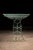 Late 19th Century Weathered Green Farmhouse Trestle Table With Cast Iron Base For Sale - Image 4 of 10