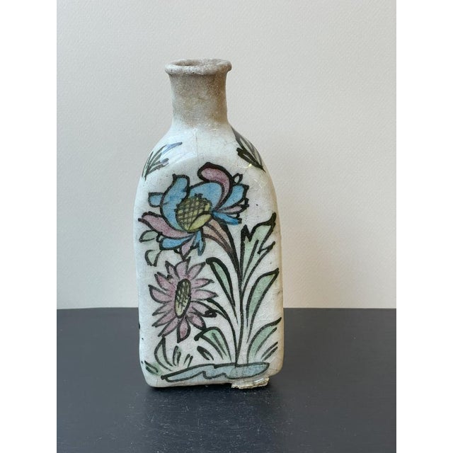 White Triangular Qajar Vase, Set of 2 For Sale - Image 6 of 12