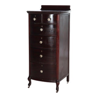 1920s Rj Horner Mahogany 6 Drawer Lingerie Chest With Graduated Drawers, Attributed For Sale