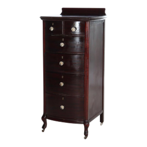 1920s Rj Horner Mahogany 6 Drawer Lingerie Chest With Graduated Drawers, Attributed