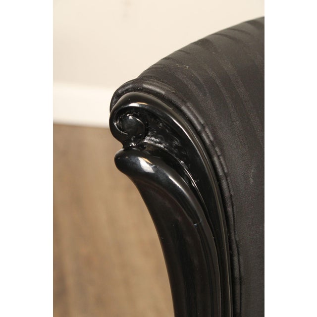 Black Italian Art Deco Style Set of Eight Ebonized Dining Chairs For Sale - Image 8 of 18