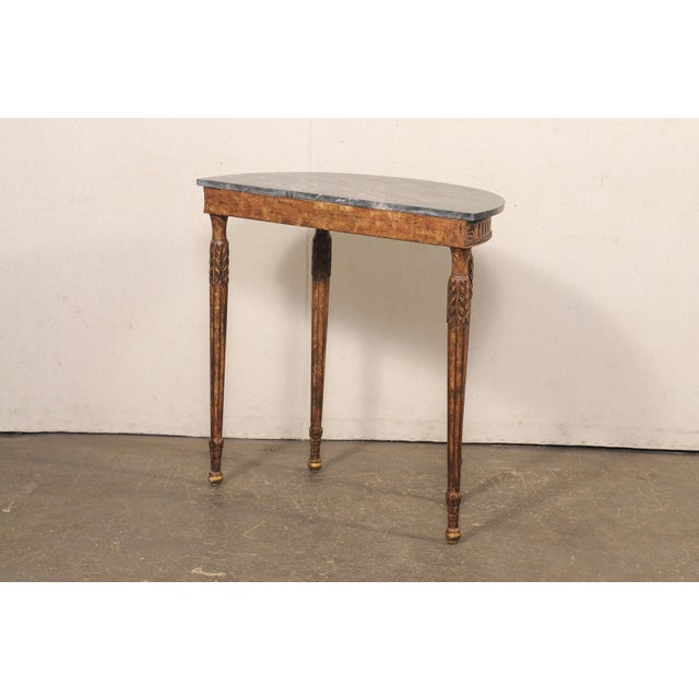 Mid 20th Century Italian Console Table W/Original Marble Top For Sale In Atlanta - Image 6 of 11