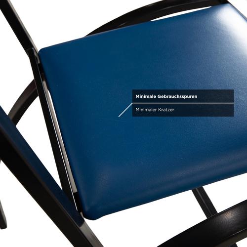 Animal Skin Sinus Chairs in Blue and Red Leather from KFF, Set of 4 For Sale - Image 7 of 13