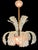 A rare and poetic murano glass chandelier from the 1950s, this sculptural piece embodies the romantic elegance and...