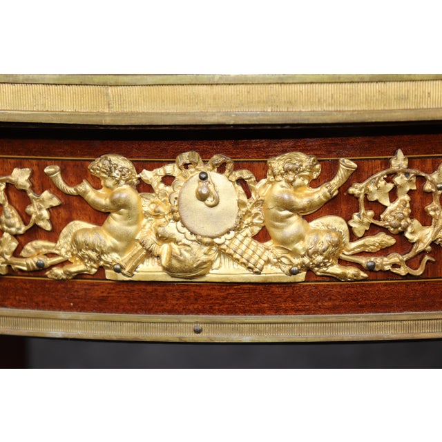 19th C Louis XV Style Bronze Ormolu Mounted End Table Chinoiserie Coromandel Top For Sale - Image 12 of 14