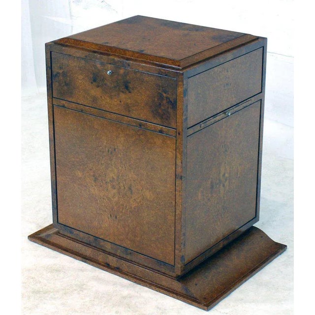 Rustic Birdseye or Tiger Maple Multifunctional Drop Front Cabinet For Sale - Image 10 of 11