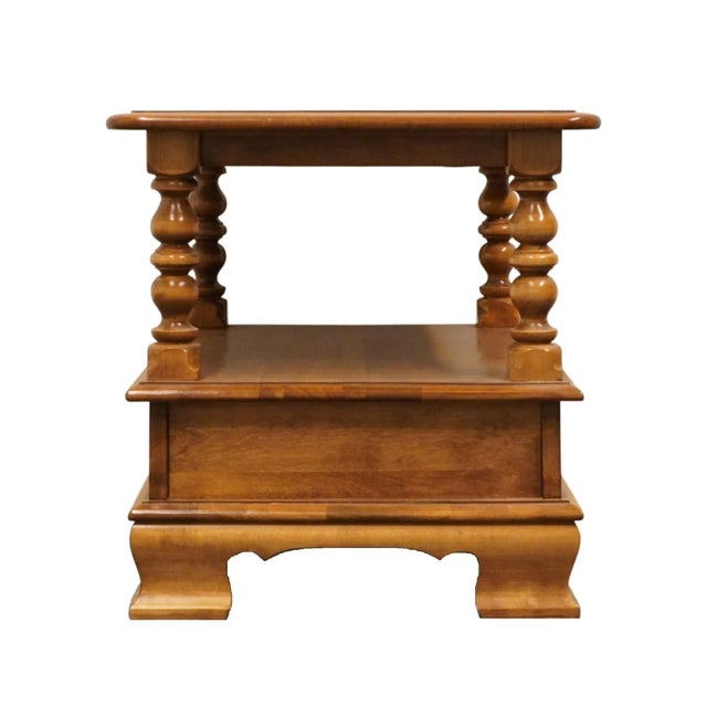 Ethan Allen Solid Hard Rock Maple Colonial Early American Style 20" Accent End Table 10-8654p For Sale - Image 11 of 12