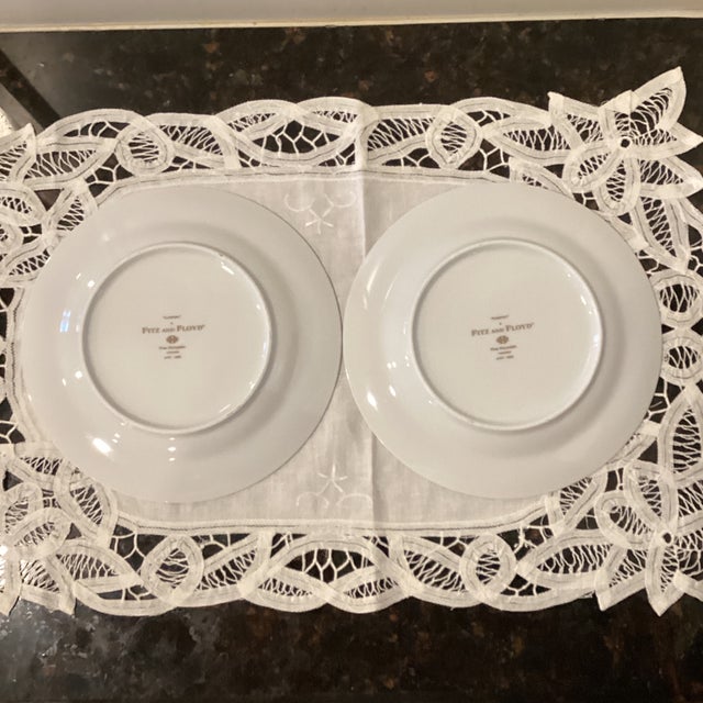 Fitz and Floyd Porcelain Decorative Plates For Sale - Image 4 of 8