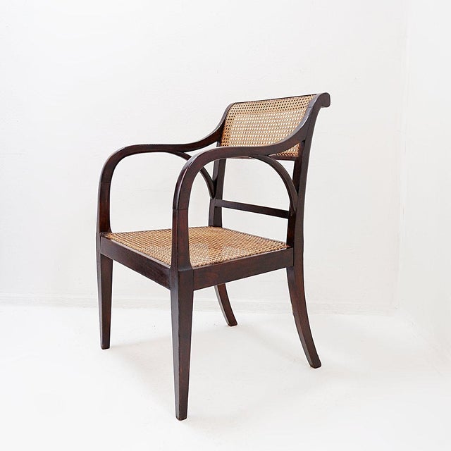 1950s Mid-Century Modern Bentwood Chairs with Cane Seats and Backs, 1950s For Sale - Image 5 of 15