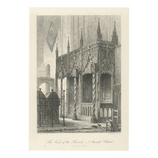 After S. Read, Tomb of the Howards, Arundel, 1876, Engraving For Sale