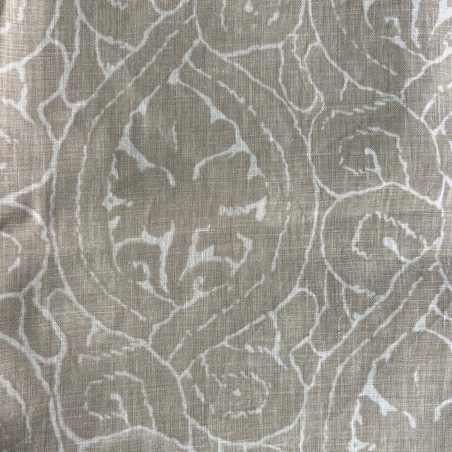 Kerry Joyce Tonal Sand and Ivory Coptic Linen Fabric- 2 Yards For Sale In New York - Image 6 of 6