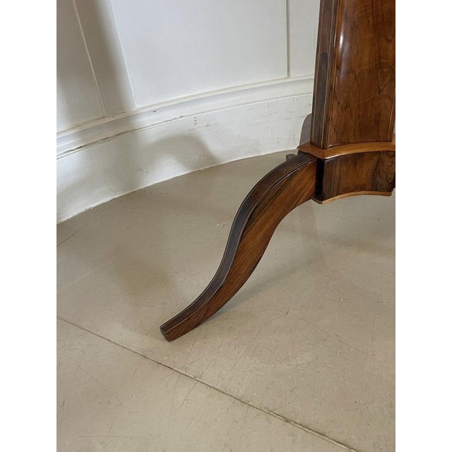 Antique Rosewood Inlaid Circular Table, 1860 For Sale - Image 10 of 11