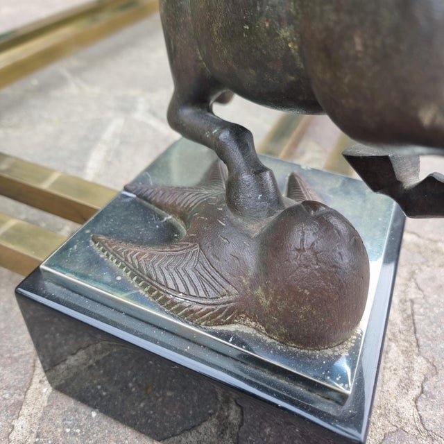 Table with Bronze Horses from Maison Charles, 1970s For Sale - Image 9 of 13