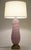 A dramatic and massively huge hand blown "Costolato" ribbed & controlled bubble Pink Art Glass and Brass sensuous form...