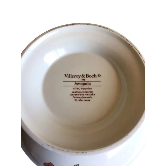 Ceramic Vintage Villeroy & Boch Amapola Germany Embossed Floral Round Lidded Soup Tureen For Sale - Image 7 of 7