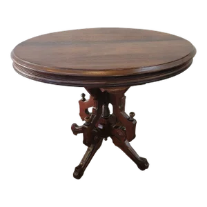 Antique 1880s Victorian Parlor Table Walnut
