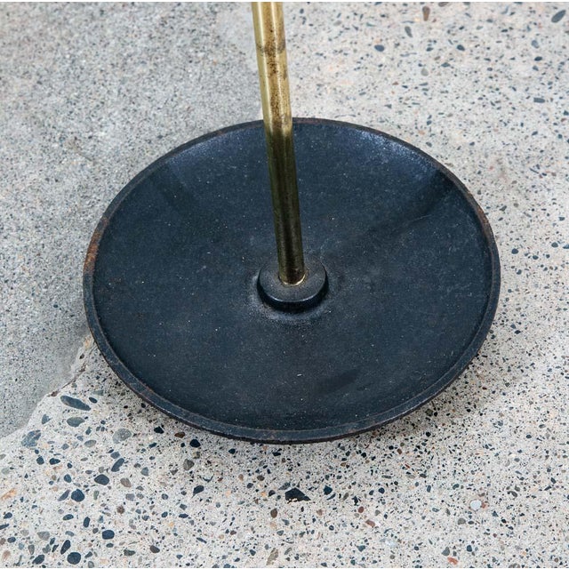 Mid Century Modern Fireplace Tools Brass Cast Iron Pilgrim Seymour Nelson Metal- 4 Pieces For Sale - Image 4 of 12