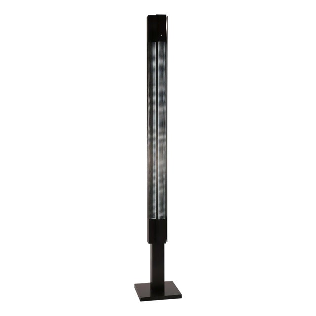 Mid-Century Modern Black Large Signal Column Floor Lamp by Serge Mouille For Sale