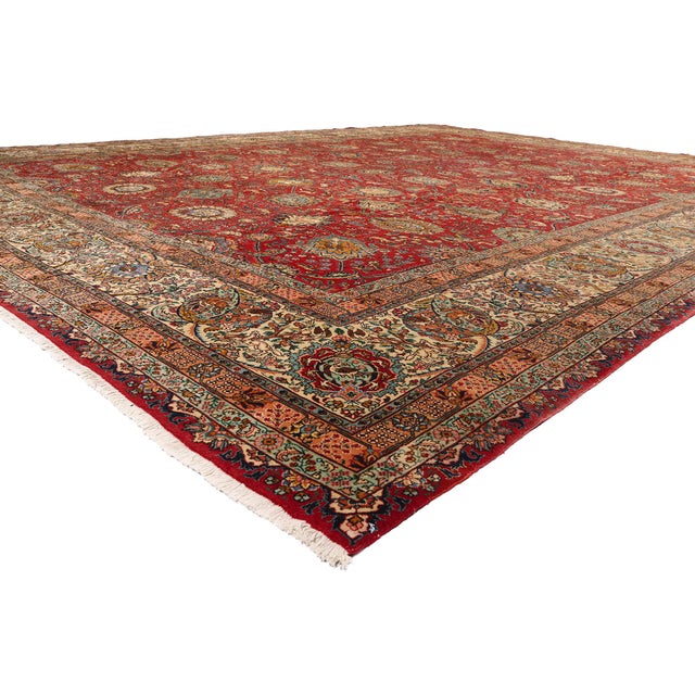 79707 Antique Persian Tabriz Rug, 14'11 x 19'03. The Imperial Menagerie: An Antique Persian Tabriz Masterpiece of Eternal...