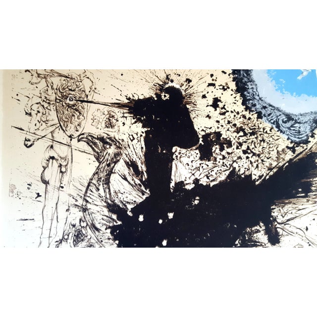 Wood Salvador Dali - Don Quichotte - Original Lithograph 1957 For Sale - Image 7 of 8