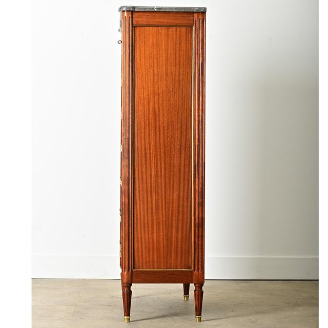 French Vintage Mahogany Louis XVI Style Semainier For Sale - Image 12 of 12