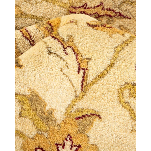 Textile Vintage Moroccan Hand Knotted Wool Area Rug, Ivory - 6'1" X 9'3" For Sale - Image 7 of 9