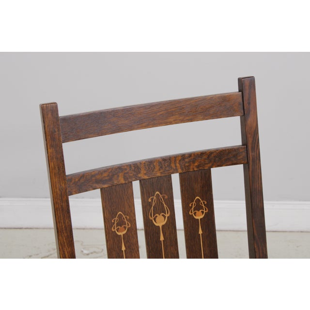 Stickley Harvey Ellis Design Mission Oak Rocker For Sale In Philadelphia - Image 6 of 16