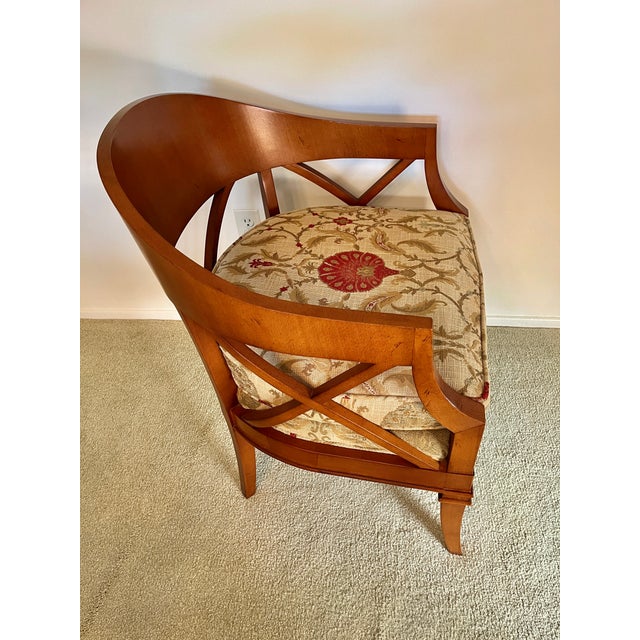 Pearson Wood Open Back Armchair For Sale - Image 9 of 9