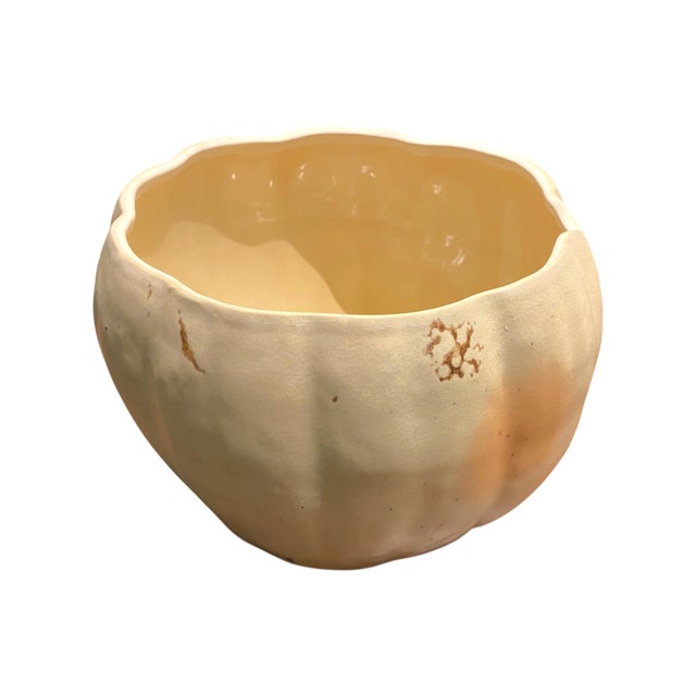 Contemporary Patricia Garrett Studio Art Pottery Pumpkin Lidded Bowl Berkeley, California For Sale - Image 3 of 15