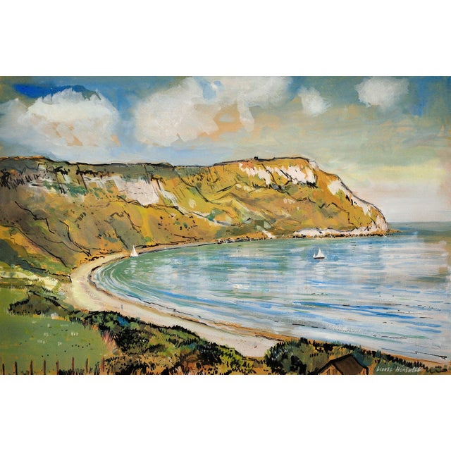 Lionel Horsnell. English ( b.1932 - d.2011 ). Ringstead Bay And White Nothe, The Jurassic Coast, Dorset. Watercolour On...