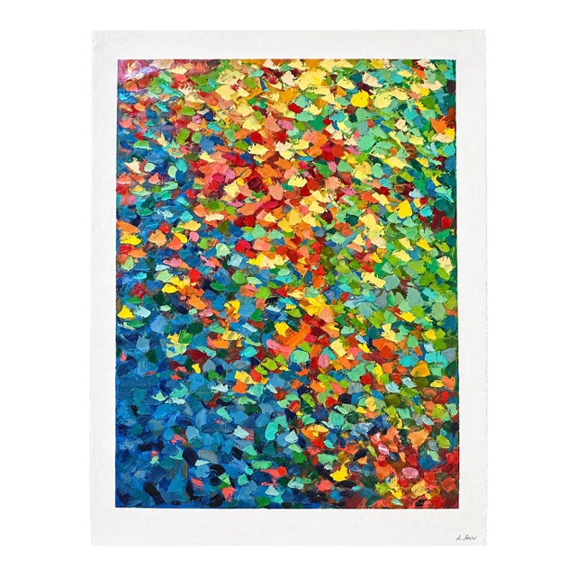 Abstract Painting on Canvas – Textured Palette Style – Unstretched 36 X 48 Large Modern by Ryan C. For Sale