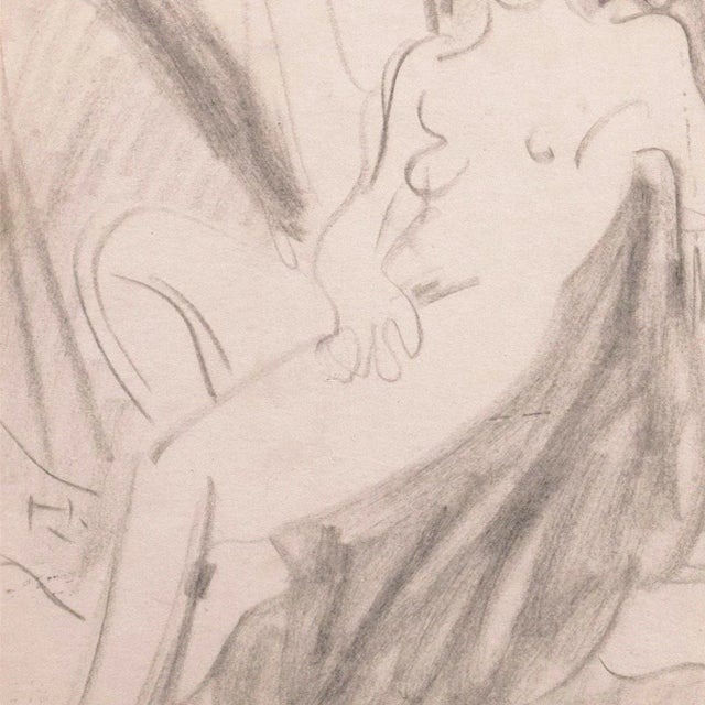 Mid-Century Modern 'Seated Nude' by Victor Di Gesu, Paris, Louvre, Salon D'Automne, Académie Chaumière, San Francisco Art Association, Los Angeles County Museum of Art For Sale - Image 3 of 9