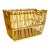 Large Mid Century Chinoiserie Natural Bamboo Basket For Sale