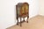 Berkey & Gay Berkey & Gay Style Antique English Jacobean Carved Walnut Hand Painted Bookcase or Bar Cabinet, Circa 1920s For Sale - Image 4 of 14