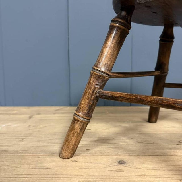 Stool in Beech and Faux Bamboo For Sale - Image 15 of 16