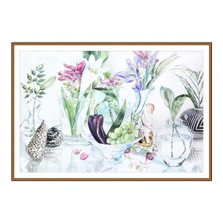 1990s Floral Still Life Spread, Anstis Lundy For Sale