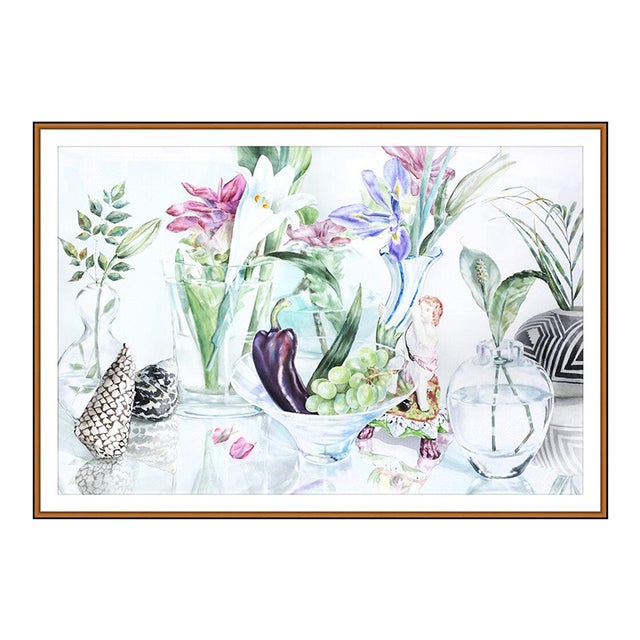 1990s Floral Still Life Spread, Anstis Lundy For Sale