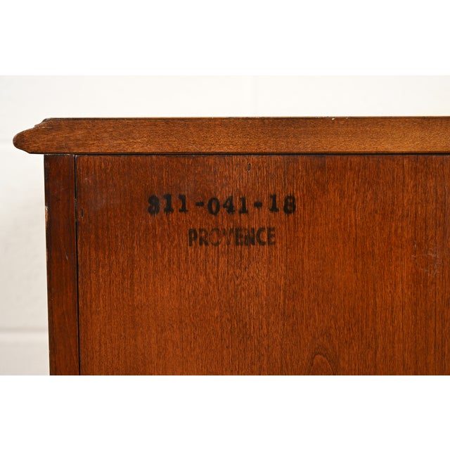 Kindel Furniture French Provincial Louis XV Cherry Wood Nightstand, Circa 1960s For Sale - Image 14 of 15