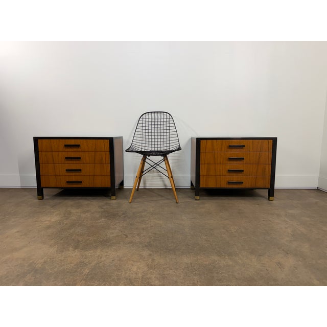 Mid 20th Century Pair of Harvey Probber Ebonized Wood and Brass Nightstands or Side Tables For Sale - Image 15 of 18