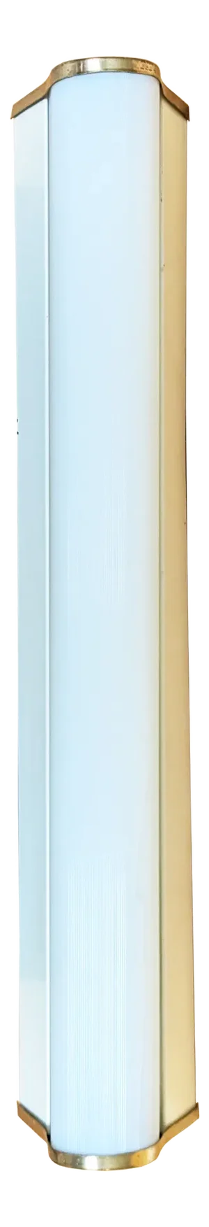 Mid-Century Italian Cream Metal, Plastic & Brass Ceiling Lamp, 1960s