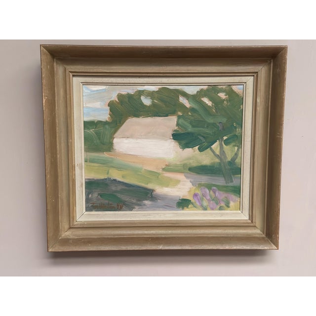 Original Swedish Oil on Panel – “Path” by Tor Hörlin – Signed & Dated 1944 – Vintage & Framed – 53 × 44 cm (20.9" × 17.3")...