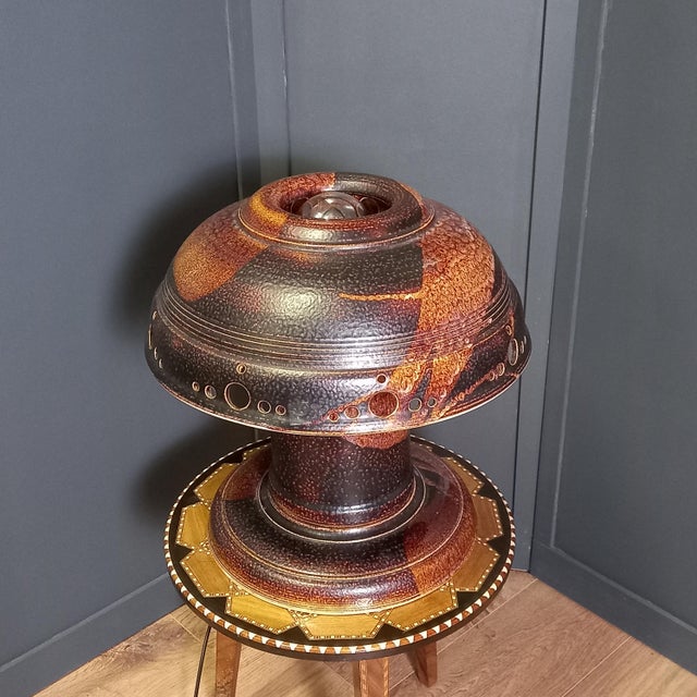 Ceramic Space Age Table Lamp by Atelier Kiel Tönnieshof – Vintage design from 1962 Meet this impressive and rare ceramic...