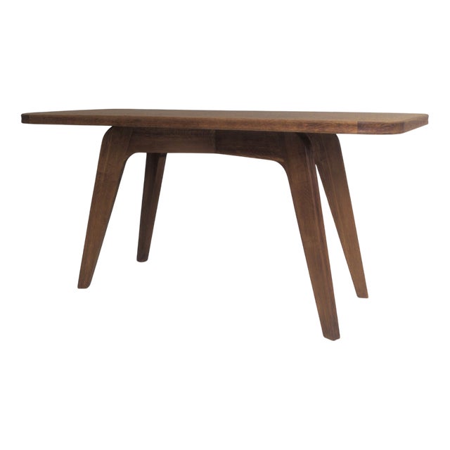 Sculptural Modernist French Oak Table, 1930s For Sale