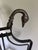 Mid 20th Century Maison Jansen Style Brass Swan and Black Lyre Back Folding Chair With Paw Feet For Sale - Image 9 of 10