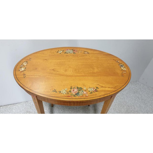 Vintage Satinwood Painted Occasional Table For Sale - Image 3 of 7
